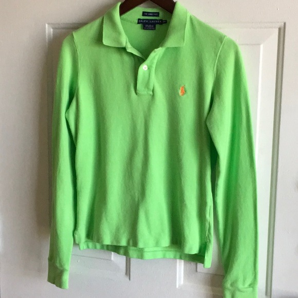 Ralph Lauren Tops - Ralph Lauren Green Skinny Polo M 104